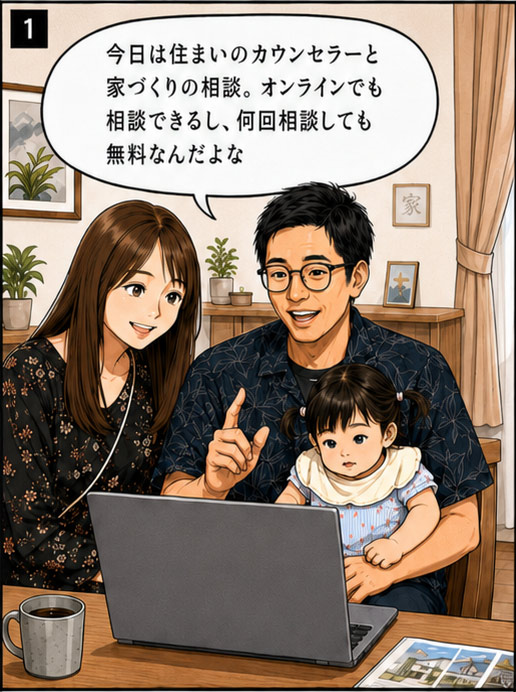 ウルプラスの家づくり相談を漫画で解説 1